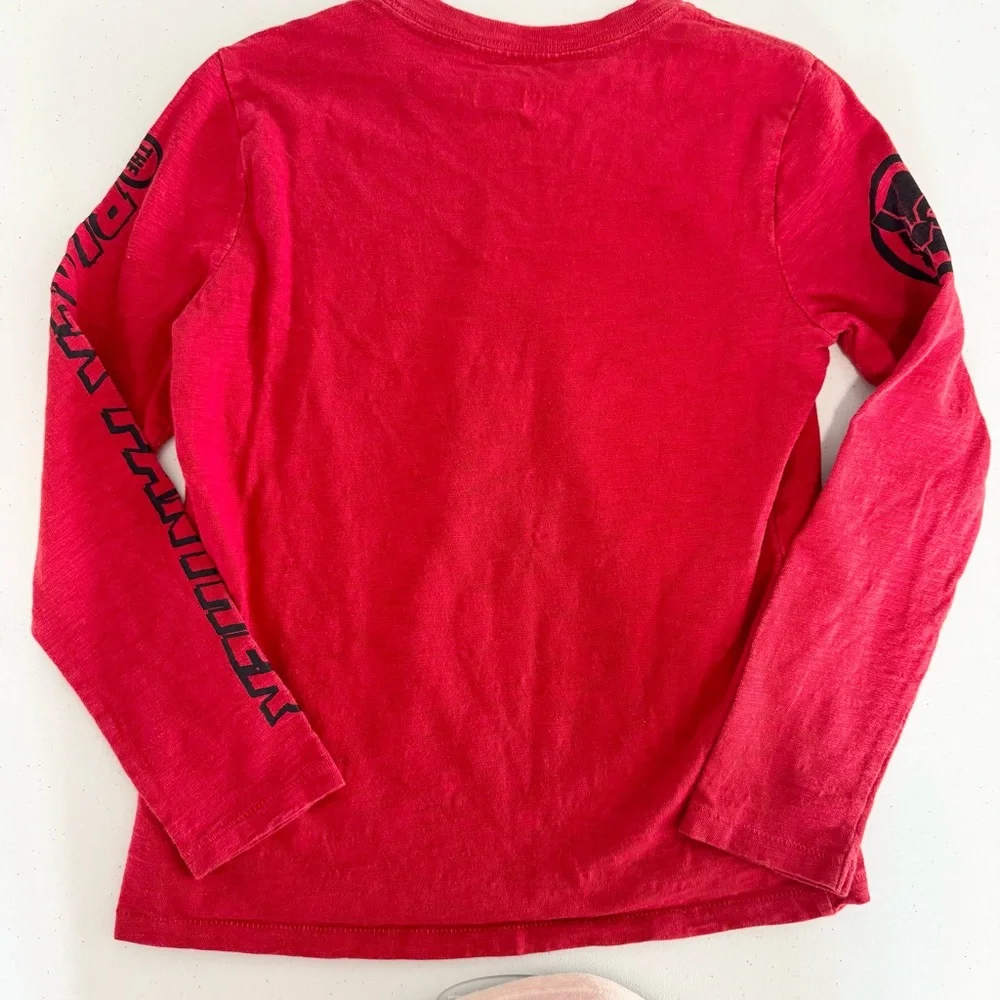 GAP Kids Red Black Panther Long Sleeve Tee - MEDIUM